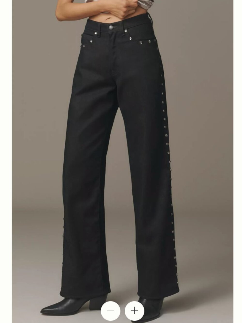 DL1961 Kaylen Embellished High-Rise Tapered Jeans - Size 30